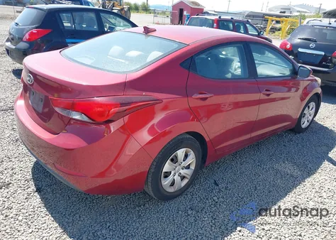 2016 Hyundai Elantra Se from USA, damaged, VIN 5NPDH4AE5GH698985